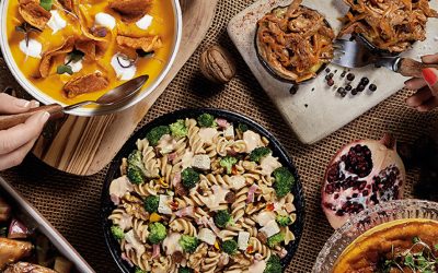 El buffet de mercado de FrescCo,  preparado para el otoño